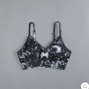 DARC SPORT BLACK MARBLE SPORTS BRA